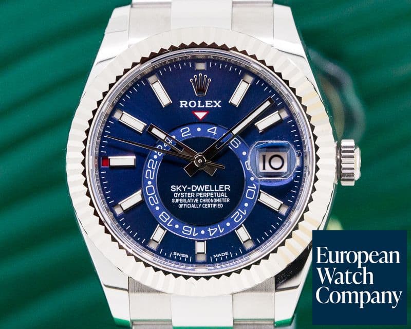 Image of Rolex Sky Dweller Steel Blue SS UNWORN