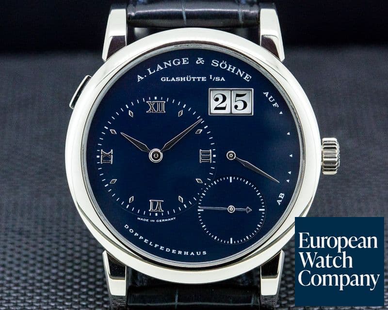 Image of A. Lange and Sohne Lange 1 Blue Dial 18k White Gold