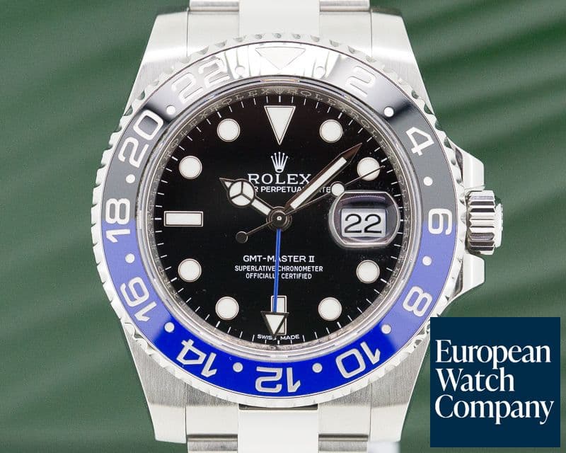 Image of Rolex GMT Master II Ceramic Black & Blue "Batman" SS 