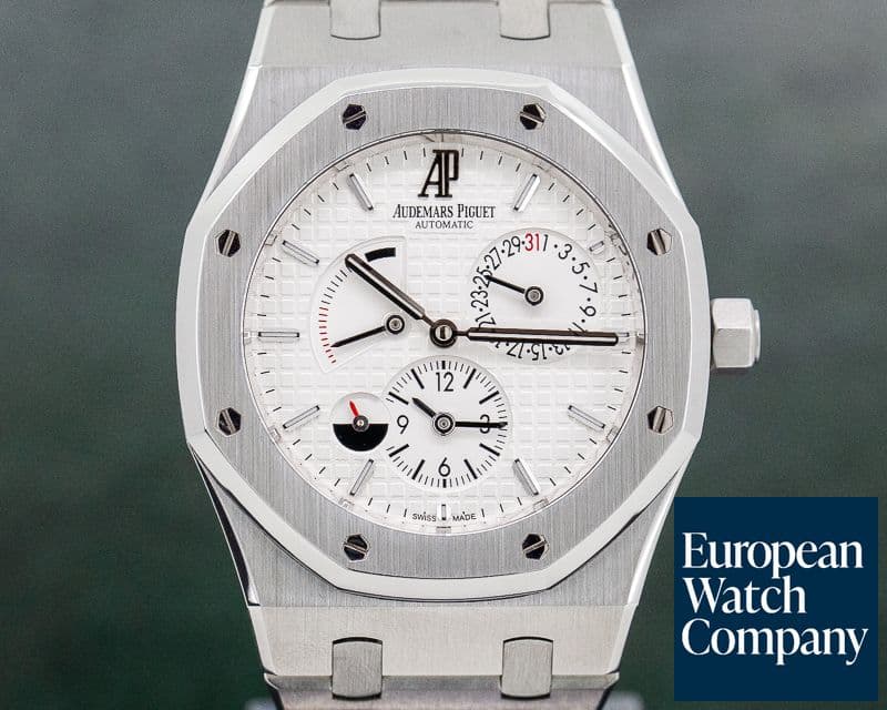 Image of Audemars Piguet Royal Oak Dual Time SS White Dial 
