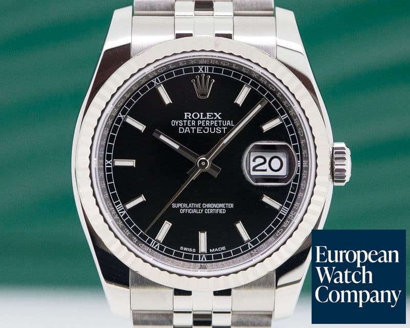 Image of Rolex Datejust SS Jubilee Black Stick Dial 