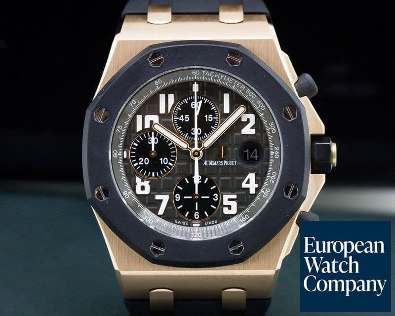 Image of Audemars Piguet Offshore Rubberclad 18K Rose Gold / Rubber 