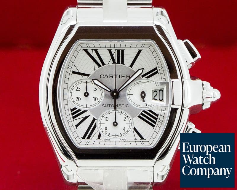Image of Cartier Roadster Chronograph Silver Dial SS / SS UNWORN