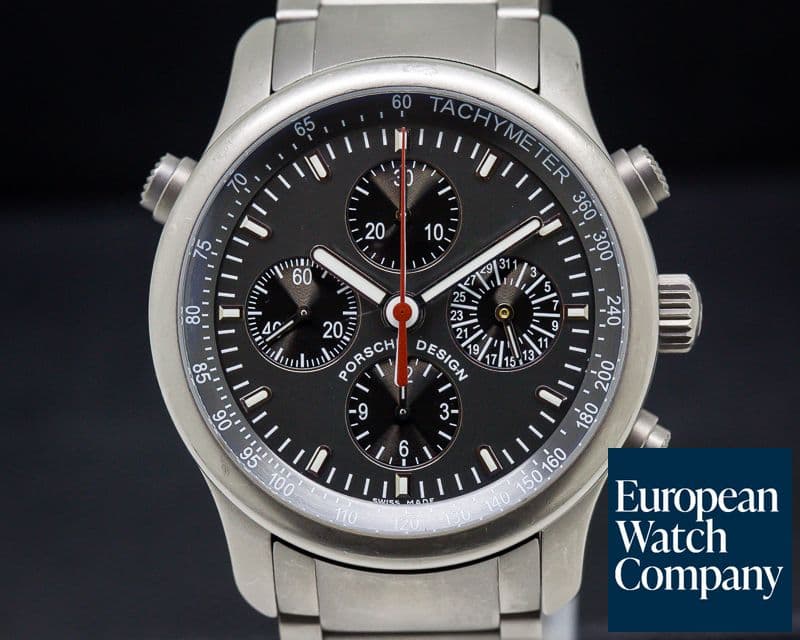 Image of Porshe Design P 6000 Chronograph Rattrapante Titanium / Titanium Grey Dial 42MM