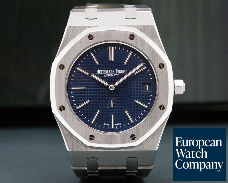 Image of Audemars Piguet Royal Oak Extra Thin Blue Dial SS 15202ST