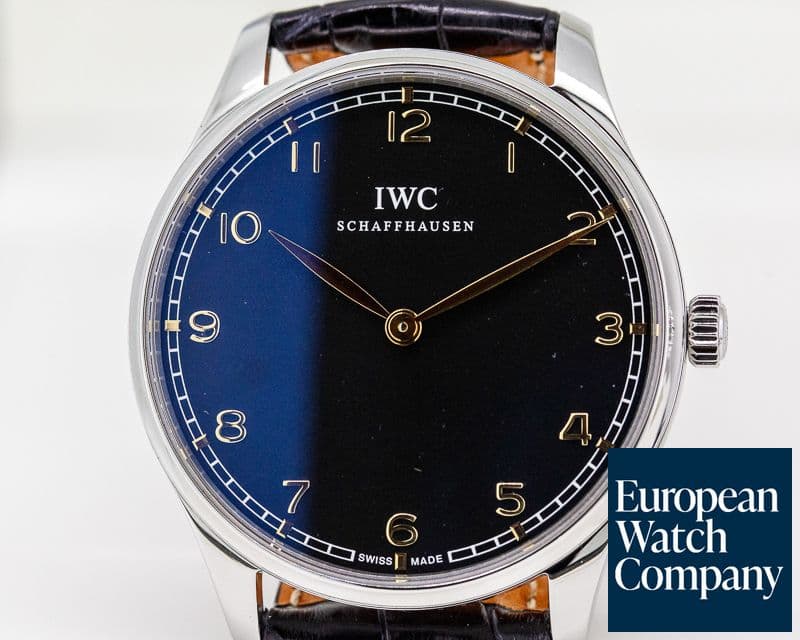 Image of IWC Portuguese Pure Classic SS Black Dial 