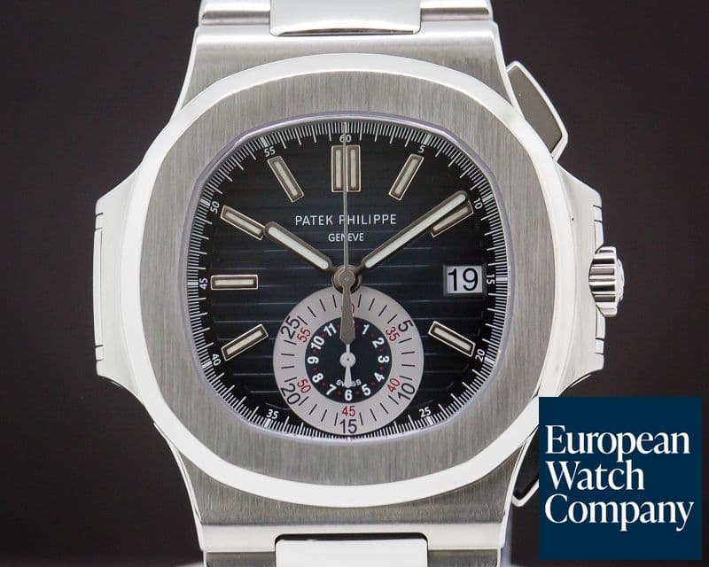 Image of Patek Philippe Nautilus Chronograph SS Blue Dial / FULL SET 