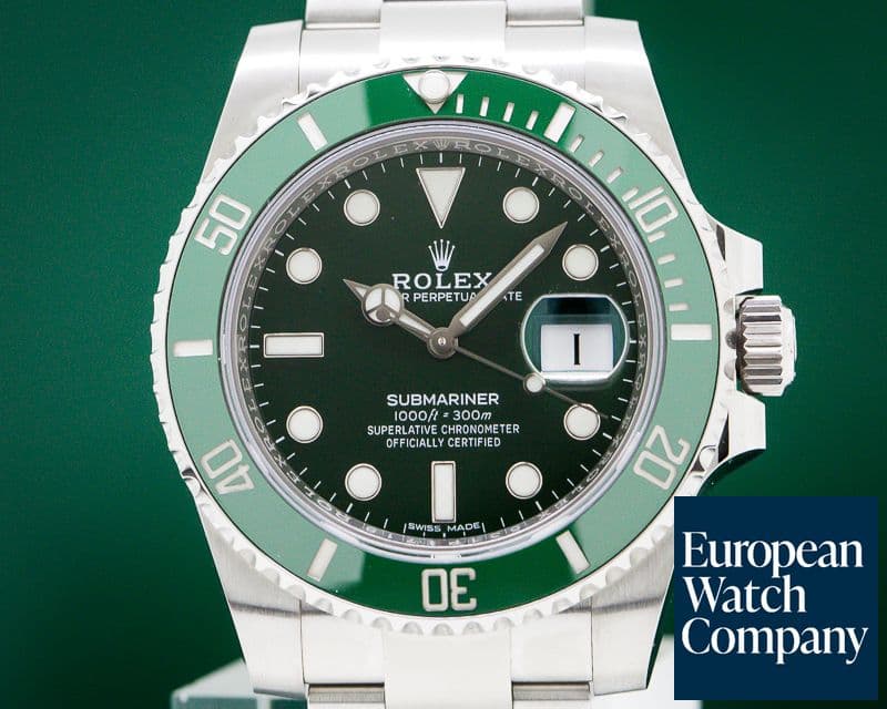 Image of Rolex Submariner Green Ceramic Bezel Green Dial SS 