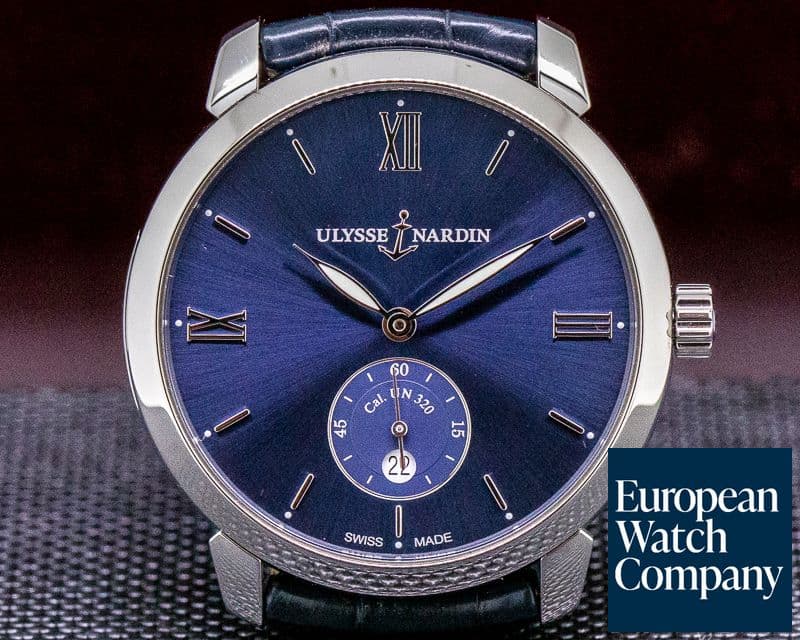 Image of Ulysse Nardin Classico Small Second Automatic Blue Dial SS 