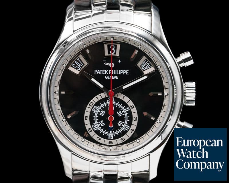 Image of Patek Philippe Annual Calendar Black Dial Chronograph SS DISCONTINUED  