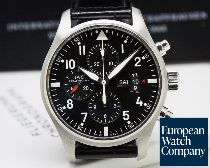 Image of IWC Pilot Chronograph SS Black Dial 43MM