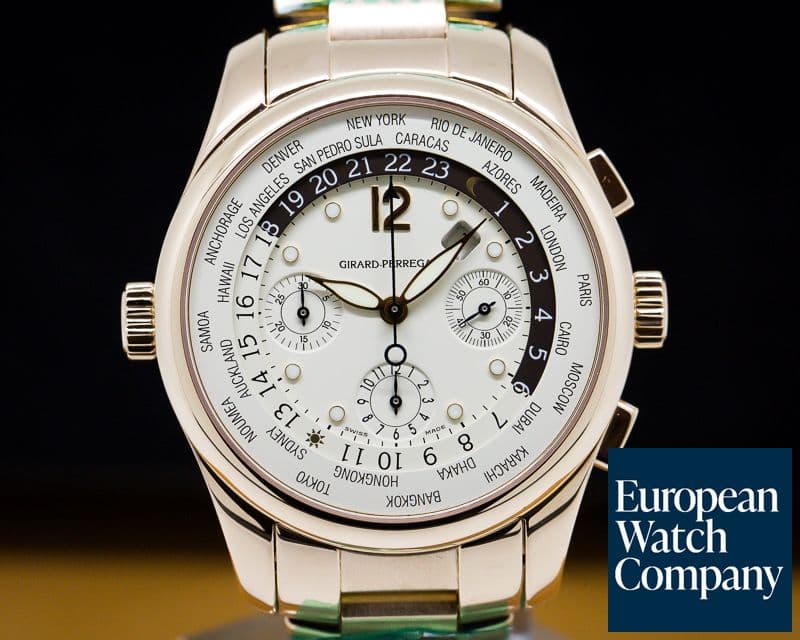 Image of Girard Perregaux World Time WW.TC Chronograph 18K Rose Gold 43MM