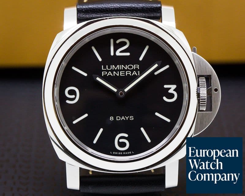 Image of Panerai Luminor Base 8 Days Black Painted Dial UNWORN