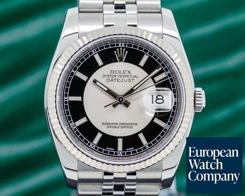 Image of Rolex Datejust SS Silver / Black Dial "Tuxedo"