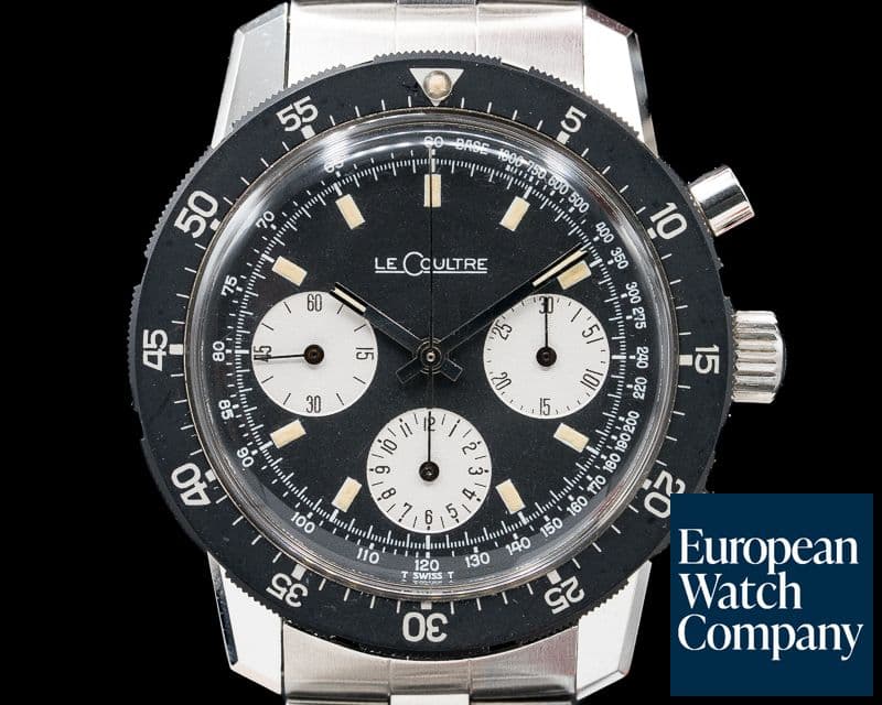 Image of Jaeger LeCoultre Vintage Shark Deep Sea Valjoux 72 Chronograph SS Original Bracelet + Ext