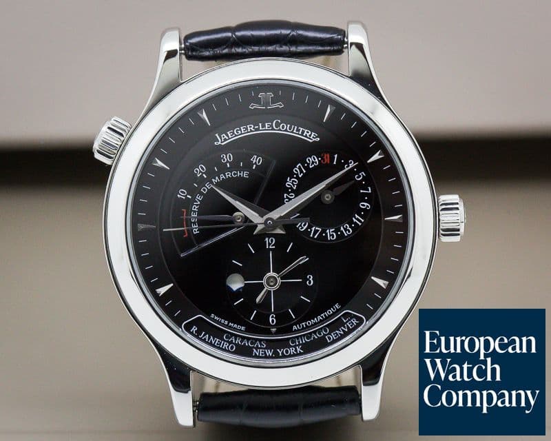 Image of Jaeger LeCoultre Master Geographic SS Black Dial/Deployment