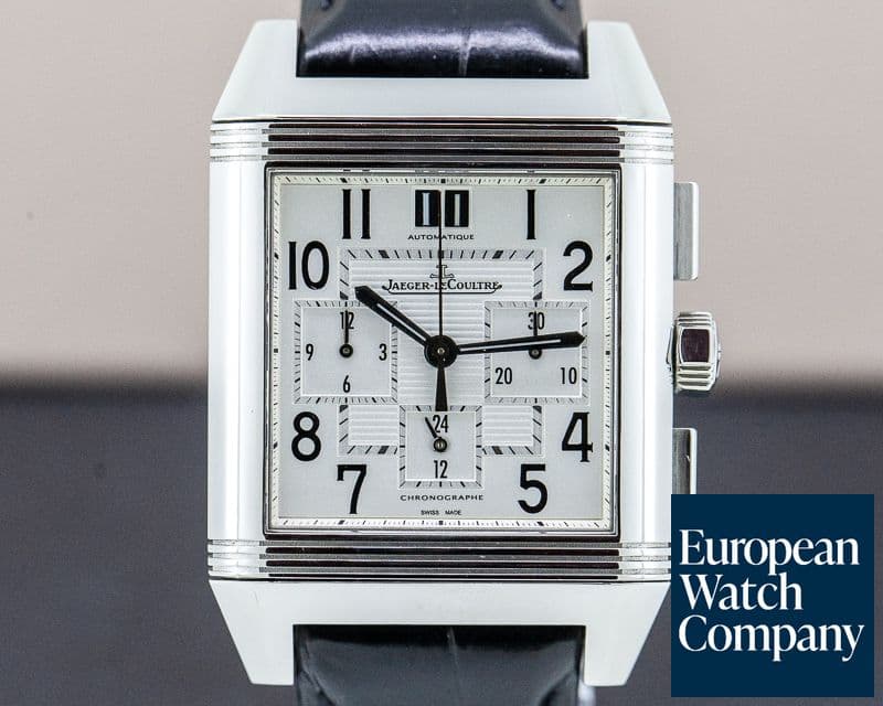 Image of Jaeger LeCoultre Reverso Squadra Chronograph GMT SS / Alligator 
