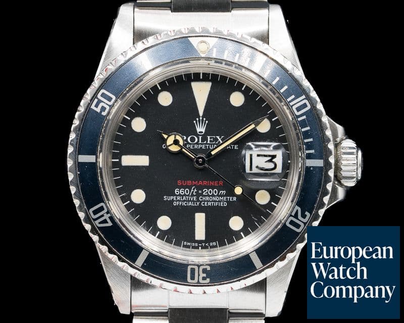 Image of Rolex Vintage RED Submariner MK VI Circa 1974
