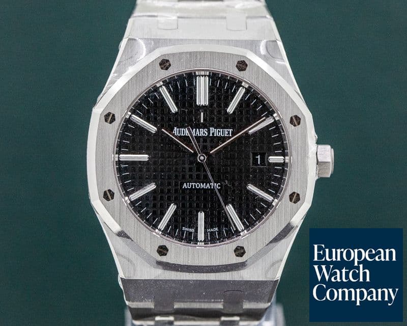 Image of Audemars Piguet Royal Oak Black Dial SS / SS UNWORN