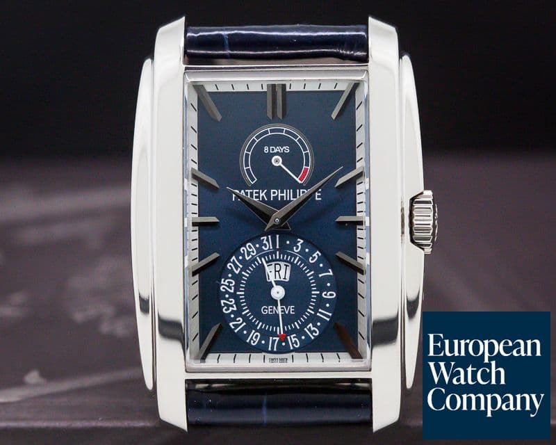 Image of Patek Philippe Gondolo 8 Day Manual Wind Blue Dial 18K White Gold