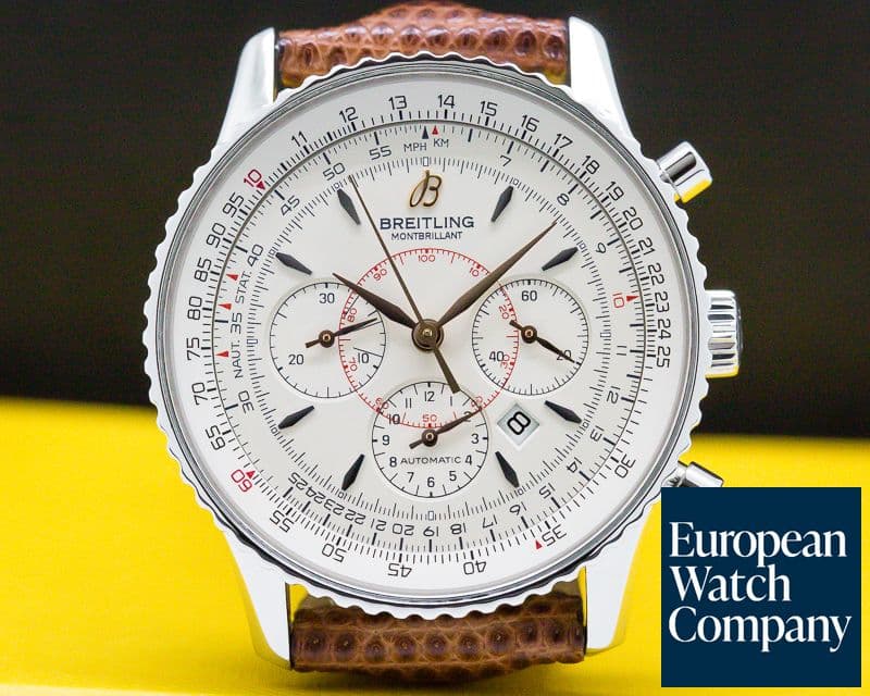 Image of Breitling Navitimer Montbrillant SS Silver Dial 