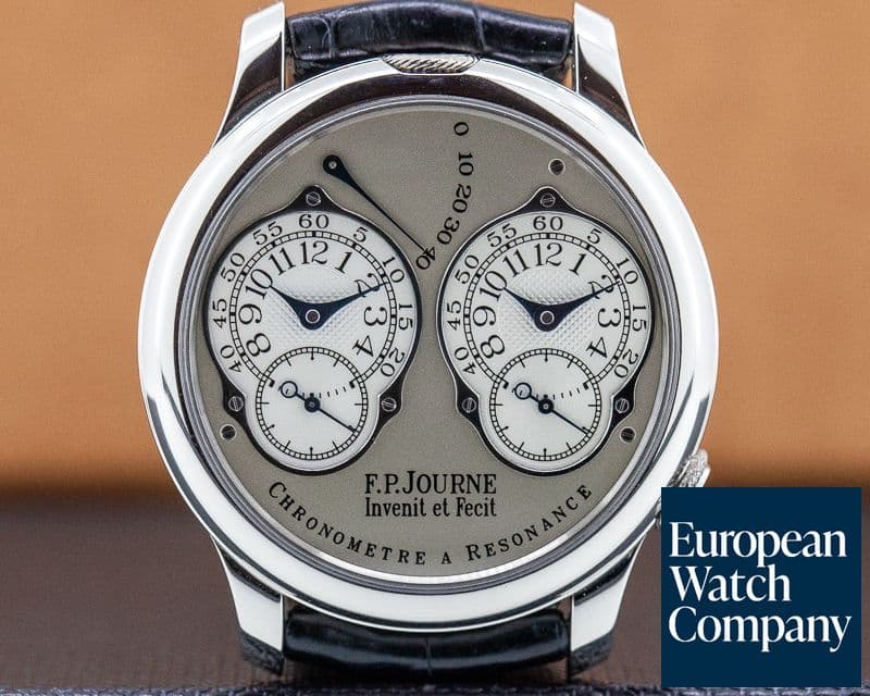 Image of F. P. Journe Chronometre Resonance Platinum Silver Dial 40MM