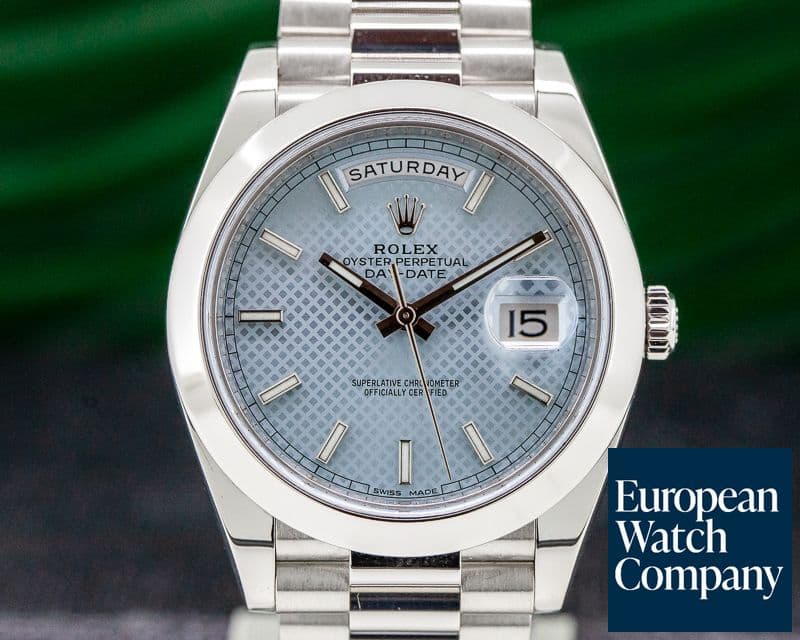 Image of Rolex Day Date Platinum Blue Dial 40MM