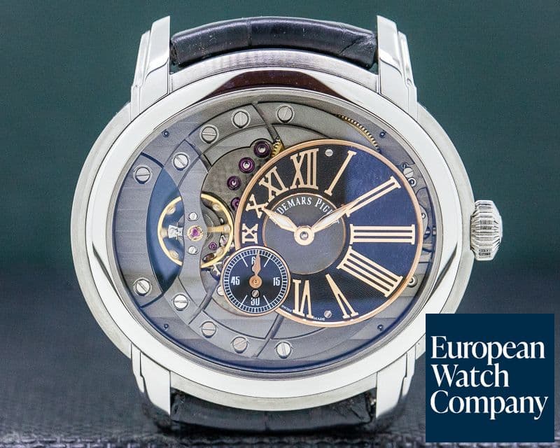 Image of Audemars Piguet Millenary Automatic Skeleton SS / Leather