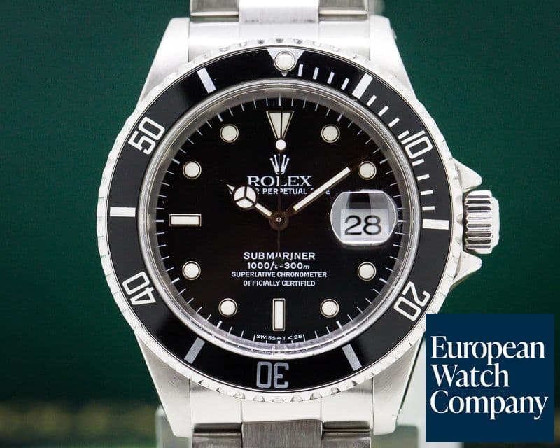 Image of Rolex Submariner SS Black Dial 1989 COMPLETE SET