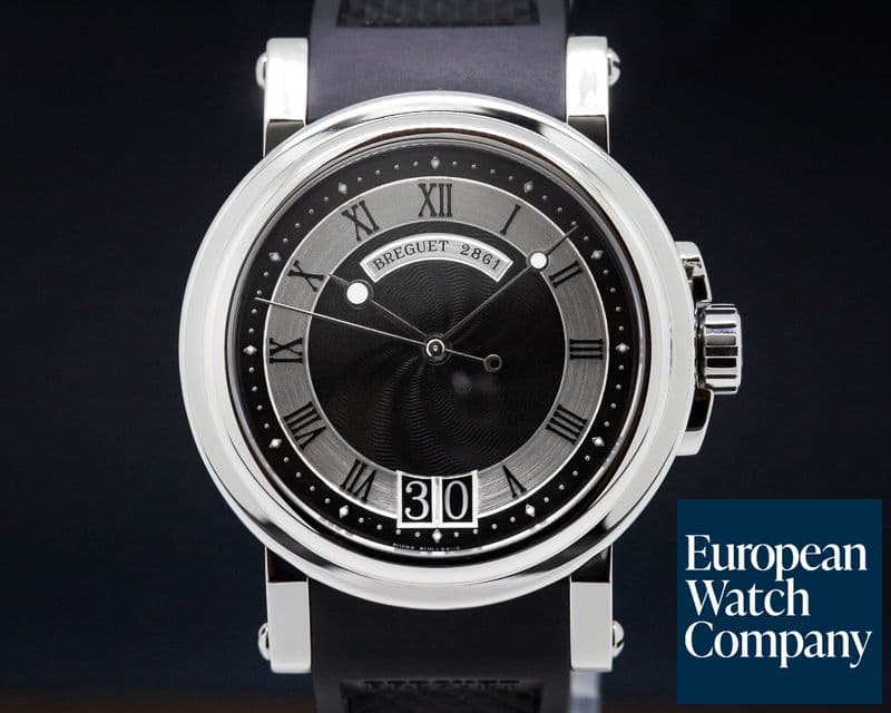 Image of Breguet Marine Big Date Black Dial SS / Rubber 