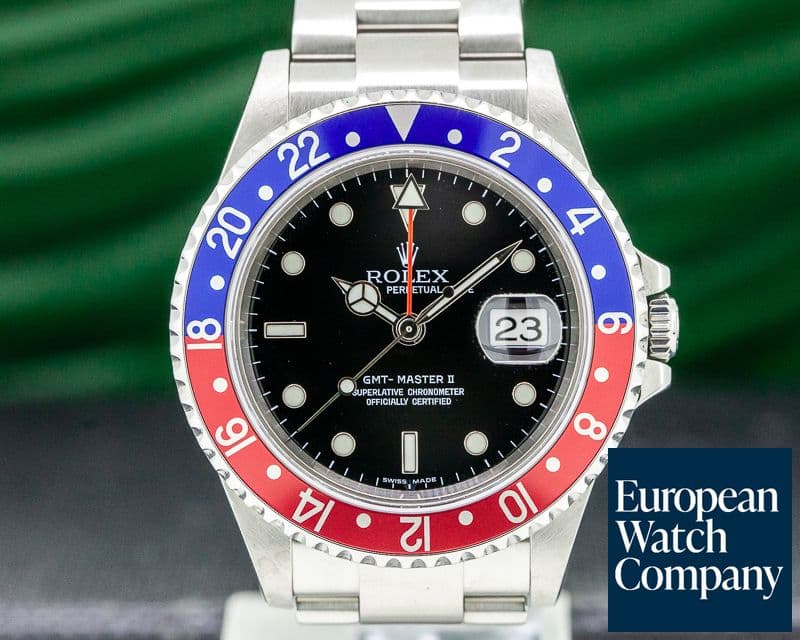 Image of Rolex GMT Master II SS Red / Blue Pepsi Bezel FULL SET 