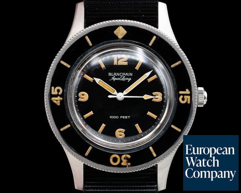 Image of Blancpain Vintage Fifty Fathoms Aqualung 1000FT "Jacques Cousteau" 41MM