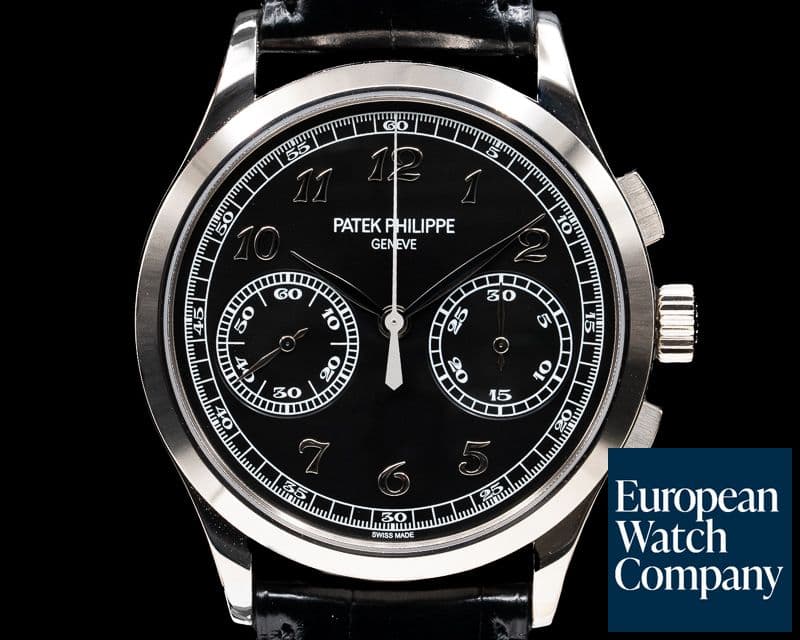 Image of Patek Philippe Chronograph 18K White Gold Black Dial 