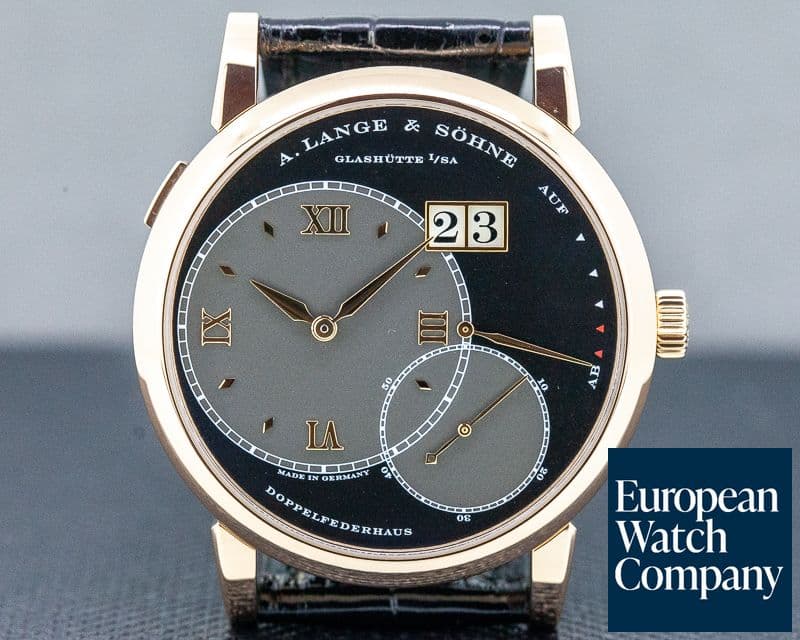 Image of A. Lange and Sohne Grand Lange 1 18K Rose Gold Black Dial