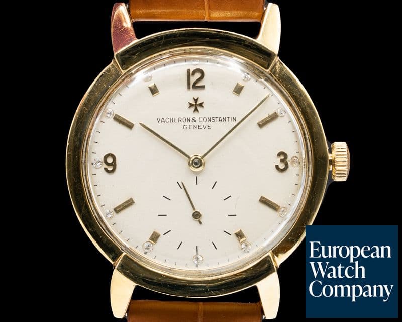 Image of Vacheron Constantin Vintage Manual 18K Yellow Gold Fancy Lugs with Diamond markers