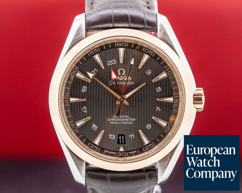 Image of Omega Aqua Terra GMT Grey Dail SS/18k RG