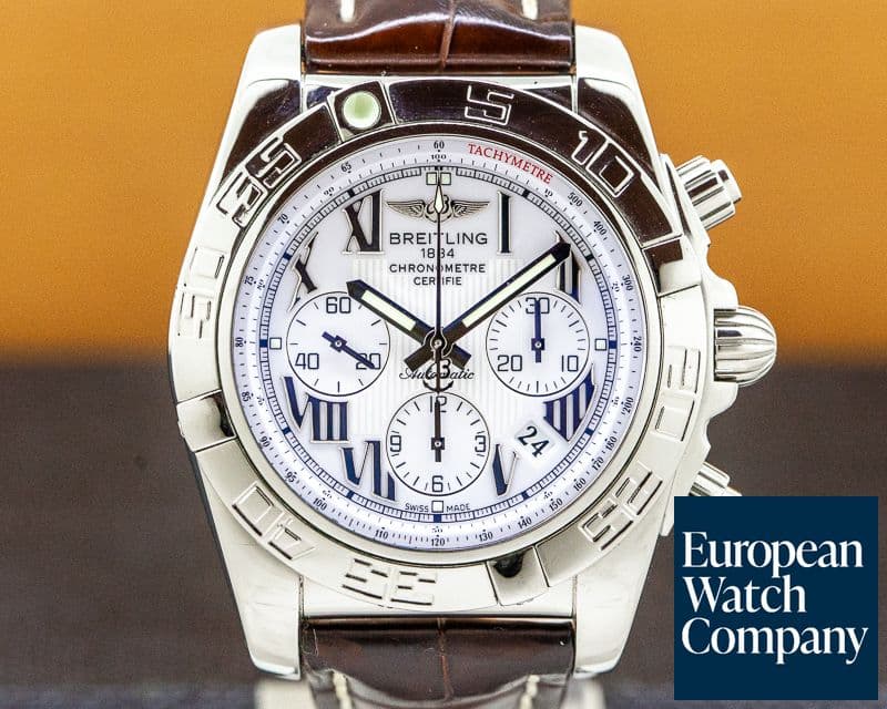 Image of Breitling Chronomat 44 B01 White Dial SS Tang Buckle