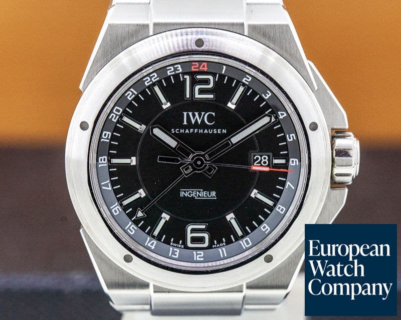 Image of IWC IW324402 Ingenieur Dual Time Black Dial SS 