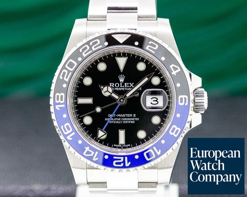 Image of Rolex GMT Master II Ceramic Black & Blue "Batman" SS 
