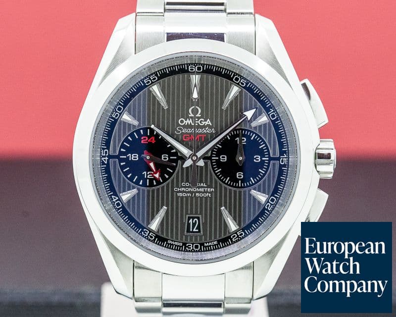 Image of Omega Seamaster Aqua Terra GMT Chronograph SS Grey Dial 