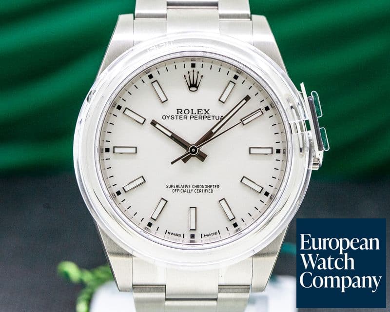 Image of Rolex Oyster Perpetual SS White Stick Dial UNWORN
