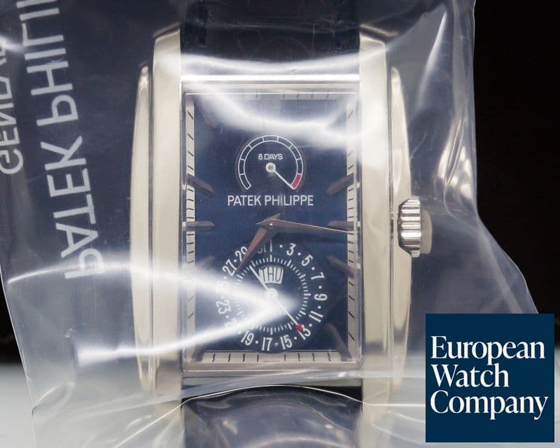 Image of Patek Philippe Gondolo 8 Day Manual Wind Blue Dial 18K White Gold