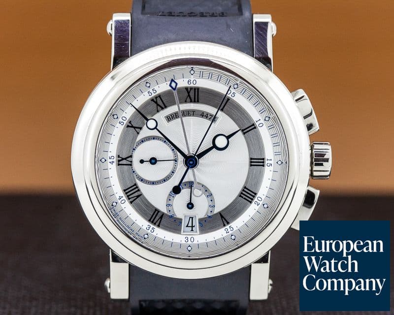 Image of Breguet Marine Chronograph 18K White Gold / Rubber