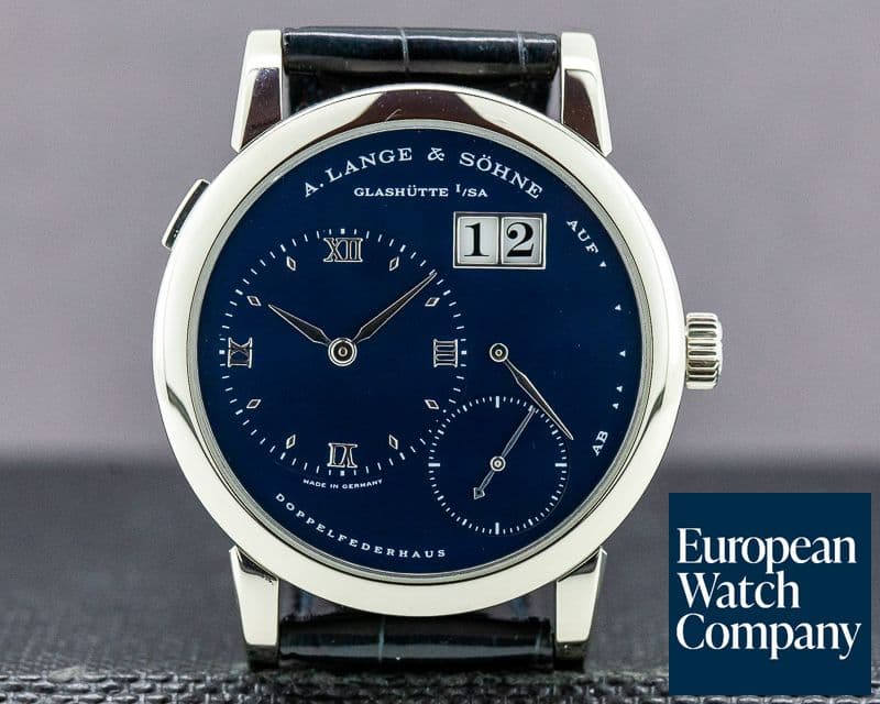 Image of A. Lange and Sohne Lange 1 Blue Dial 18k White Gold