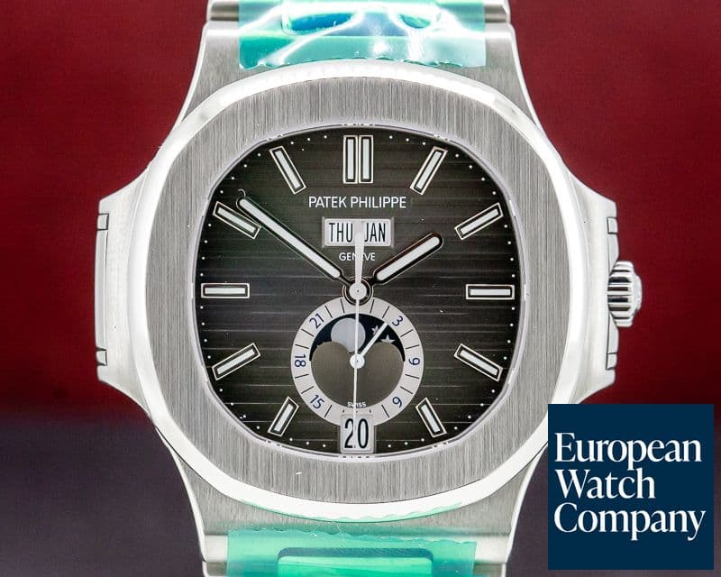 Image of Patek Philippe Nautilus Annual Calendar Moon Grey Dial SS / SS