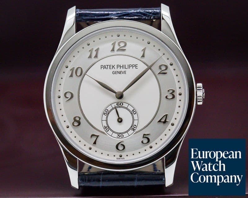 Image of Patek Philippe Calatrava Platinum Silver Dial Arabic Numerals 