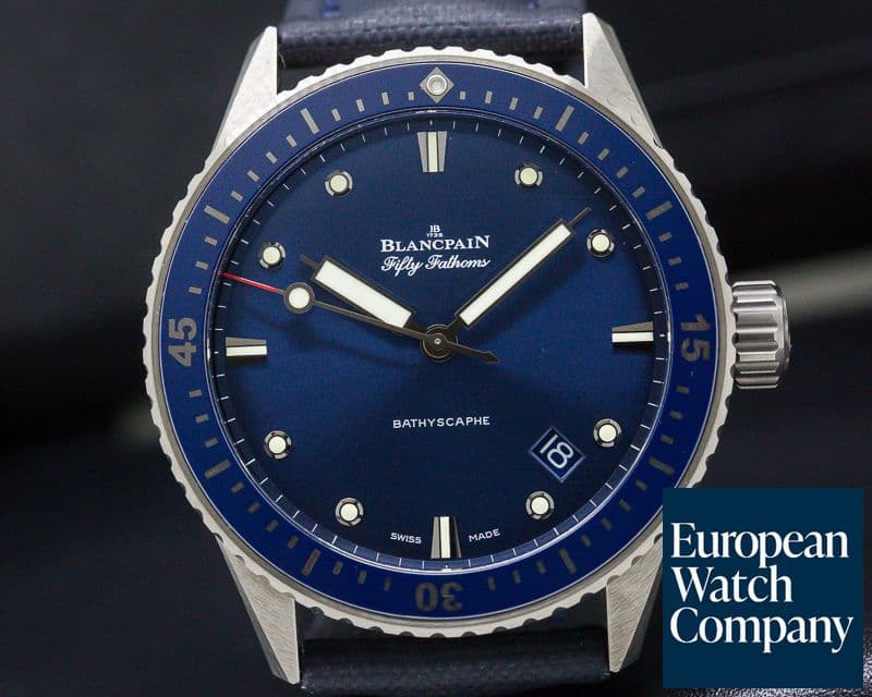Image of Blancpain Fifty Fathoms Bathyscaphe Ceramic Blue