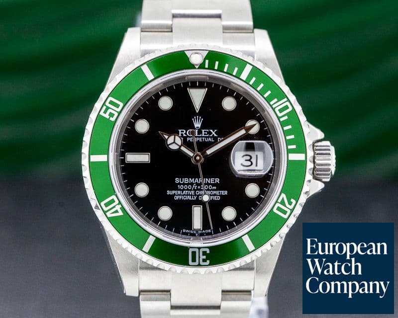 Image of Rolex Submariner 50th Anniversary SS Green Bezel NEW OLD STOCK