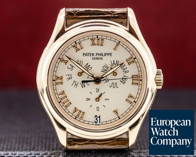 Image of Patek Philippe Annual Calendar 18K Rose Gold Silver Dial 