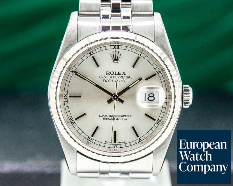 Image of Rolex Datejust White Stick Dial SS / SS
